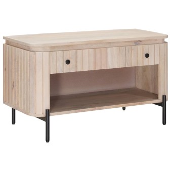 Cipőpad fiókkal 85 x 37 x 48 cm tömör mangófa és műszaki fa