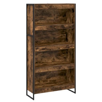 Könyvespolc 2 pcs füstös tölgy 80 x 30 x 155 cm faanyag