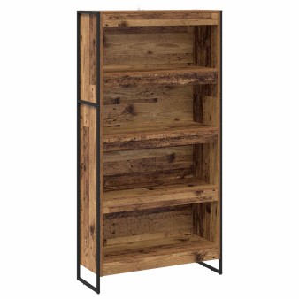 Könyvespolc 2 pcs öreg fa 80 x 30 x 155 cm faanyag