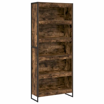 Könyvespolc 2 pcs füstös tölgy 80 x 30 x 189,5 cm faanyag