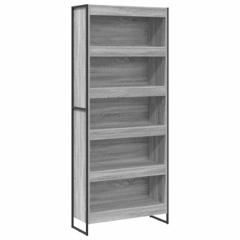 Könyvespolc 2 pcs szürke sonoma 80 x 30 x 189,5 cm faanyag