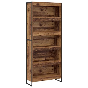 Könyvespolc 2 pcs öreg fa 80 x 30 x 189,5 cm faanyag
