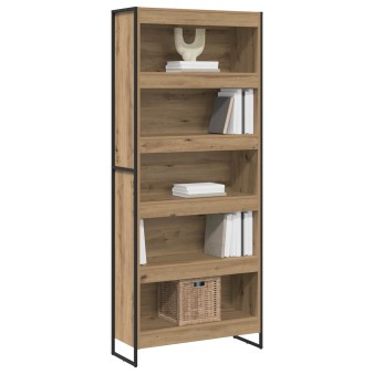 Könyvespolc 2 pcs művészi tölgy 80 x 30 x 189,5 cm faanyag