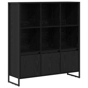 Könyvespolc 2 pcs fekete tölgy 99,5 x 30 x 108 cm faanyag