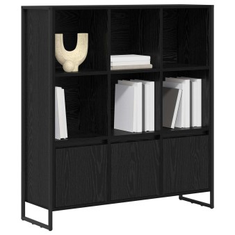 Könyvespolc 2 pcs fekete tölgy 99,5 x 30 x 108 cm faanyag