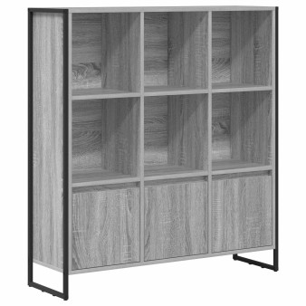 Könyvespolc 2 pcs szürke sonoma 99,5 x 30 x 108 cm faanyag