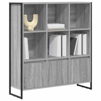 Könyvespolc 2 pcs szürke sonoma 99,5 x 30 x 108 cm faanyag