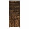 Magas szekrények füstös tölgy 79 x 36 x 200 cm faanyag