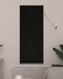 Zsaluzia fekete 150 x 40 cm 25 mm pvc