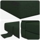 Hajtogatható kanapéágy sötétzöld 190 x 70 x 15 cm szövet