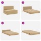 Hajtogatható kanapéágy világos zöld szürke 190 x 100 x 15 cm