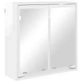 Fürdőszobai tükörszekrény magas fényű fehér 60 x 20 x 60 cm