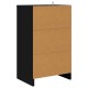 Éjjeliszekrények fiókkal 2 pcs fekete 40 x 30 x 467 cm faanyag