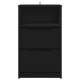 Éjjeliszekrények fiókkal 2 pcs fekete 40 x 30 x 467 cm faanyag