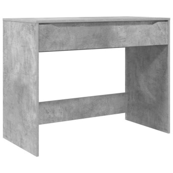 Asztal fiókkal beton szürke 100 x 50 x 78 cm mérnöki fa