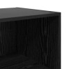 Ruhásszekrény polcokkal fekete tölgy 50 x 30 x 200 cm faanyag