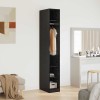 Ruhásszekrény polcokkal fekete tölgy 50 x 30 x 200 cm faanyag