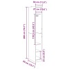 Ruhásszekrény polcokkal fekete tölgy 50 x 30 x 200 cm faanyag