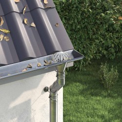 Cseppentő levélvédő 2 pcs ezüst 75 mm rozsdamentes acél