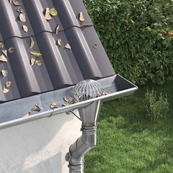 Cseppentő levélvédő 8 pcs ezüst 160 mm rozsdamentes acél