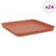 Négyzetes virágtálca 24 pcs tégla vörös 32 x 32 x 2,5 cm