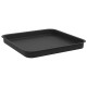 Négyzetes virágtálca 24 pcs fekete 21 x 21 x 2 cm műanyag