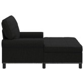Párás fotel párnával fekete 91 x 157 x 91 cm szövet Párás fotel párnával fekete 91 x 157 x 91 cm szövet