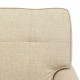 Párás fotel párnával krém 91 x 157 x 91 cm szövet