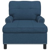 Párás fotel párnával kék 91 x 157 x 91 cm szövet Párás fotel párnával kék 91 x 157 x 91 cm szövet