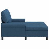 Párás fotel párnával kék 91 x 157 x 91 cm szövet Párás fotel párnával kék 91 x 157 x 91 cm szövet