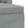 Fotel loungba szoknyával párnával 3 pcs világosszürke szövet