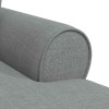 Fotel loungba szoknyával párnával 3 pcs világosszürke szövet
