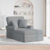 Fotel loungba szoknyával párnával 3 pcs világosszürke szövet