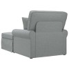 Fotel loungba szoknyával párnával 3 pcs világosszürke szövet