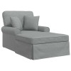 Fotel loungba szoknyával párnával 3 pcs világosszürke szövet