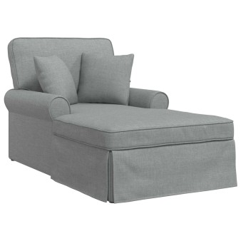 Fotel loungba szoknyával párnával 3 pcs világosszürke szövet