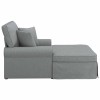 Fotel loungba szoknyával párnával 3 pcs világosszürke szövet