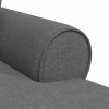 Fotel loungba szoknyával párnával 3 pcs sötétszürke szövet