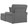 Fotel loungba szoknyával párnával 3 pcs sötétszürke szövet