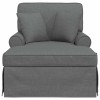 Fotel loungba szoknyával párnával 3 pcs sötétszürke szövet