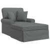 Fotel loungba szoknyával párnával 3 pcs sötétszürke szövet