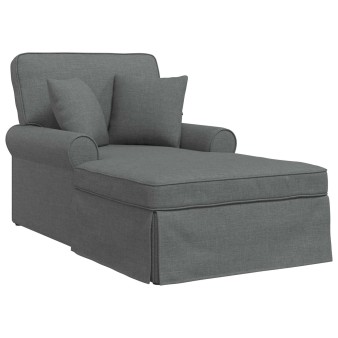 Fotel loungba szoknyával párnával 3 pcs sötétszürke szövet