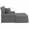 Fotel loungba szoknyával párnával 3 pcs sötétszürke szövet