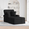 Fotel loungba szoknyával párnával párnával 3 pcs fekete szövet