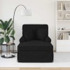 Fotel loungba szoknyával párnával párnával 3 pcs fekete szövet