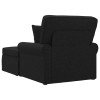 Fotel loungba szoknyával párnával párnával 3 pcs fekete szövet