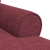 Fotel loungba szoknyával párnával párnával 3 pcs bordó szövet