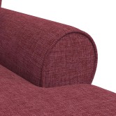 Fotel loungba szoknyával párnával párnával 3 pcs bordó szövet