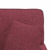 Fotel loungba szoknyával párnával párnával 3 pcs bordó szövet