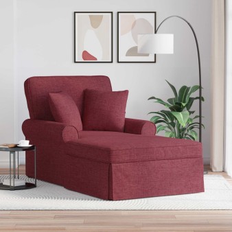 Fotel loungba szoknyával párnával párnával 3 pcs bordó szövet